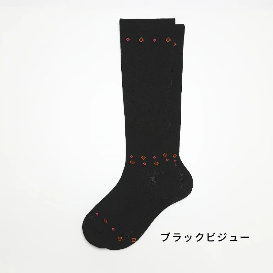 綿混 着圧ハイソックス (クラシカル レディ)｜長時間履いても苦しくない APMA認定取得｜Ja-vie（ジャヴィ）/ totonowa セレクト［送料無料］