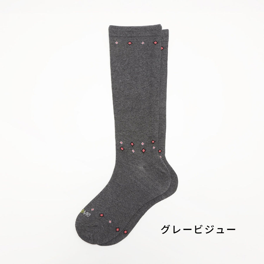 綿混 着圧ハイソックス (クラシカル レディ)｜長時間履いても苦しくない APMA認定取得｜Ja-vie（ジャヴィ）/ totonowa セレクト［送料無料］