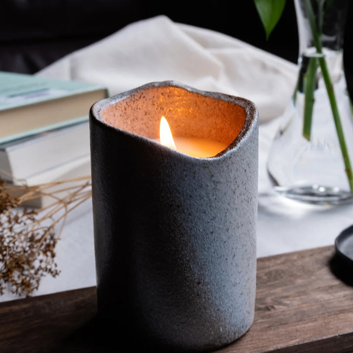 風狂 アロマキャンドル 信楽焼容器付き 木守柿 kimorigaki [送料無料] / totonowa