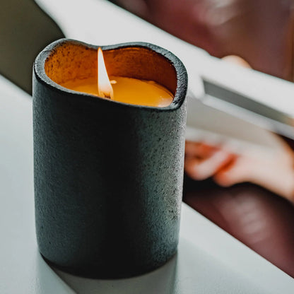 風狂 アロマキャンドル 信楽焼容器付き 木守柿 kimorigaki [送料無料] / totonowa