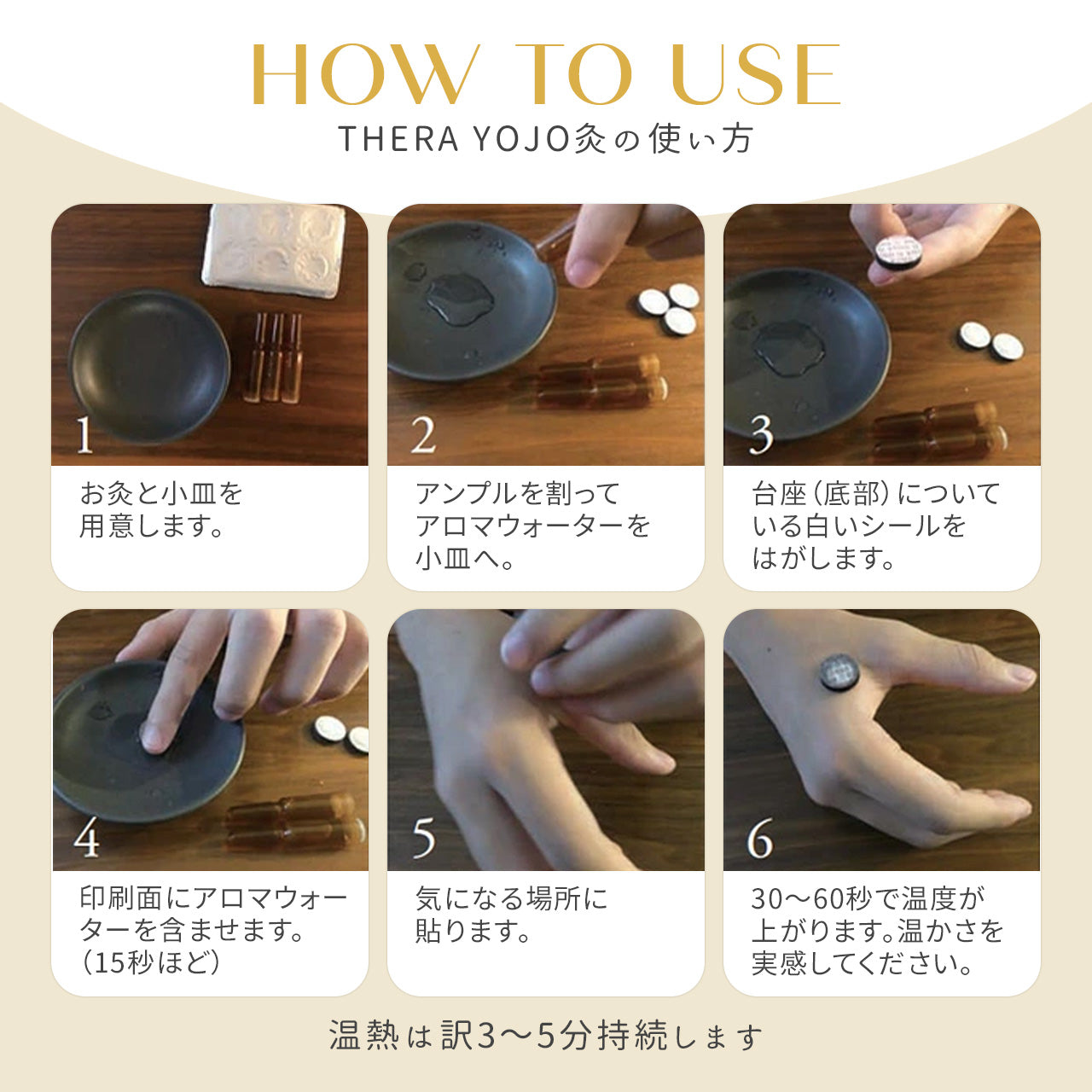 火を使わない お灸 (無煙) セルフケア THERA テラ YOJO灸 12個入りアロマ水付き [送料無料] / totonowa